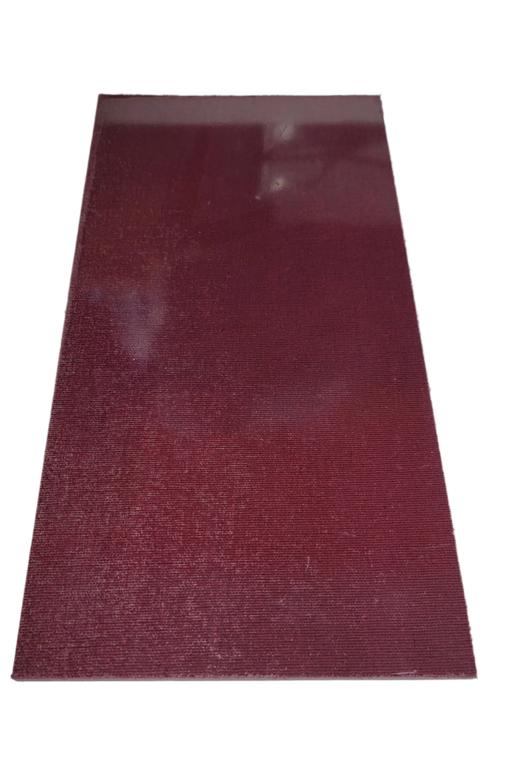 Double Burgandy Micarta sheet. It a is very durable and generates a unique, stylish look perfect material used for creating durable knife handles.