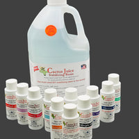 Image shows the dyes in 2 oz. containers. The colours are designed specifically to add bright, vibrant colours to wood and other porous materials for knife handles.